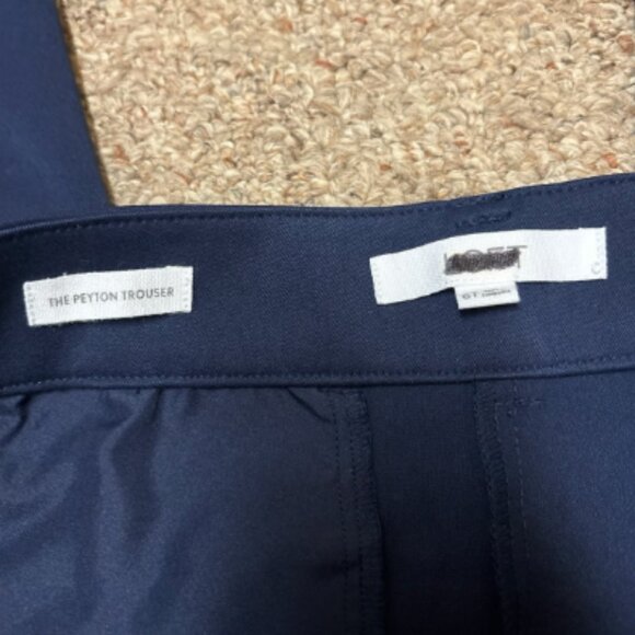 ANN TAYLOR LOFT THE PLEATED WIDE LEG PEYTON PANT DEEP SPACE BLUE NAVY 6 T - Picture 6 of 7